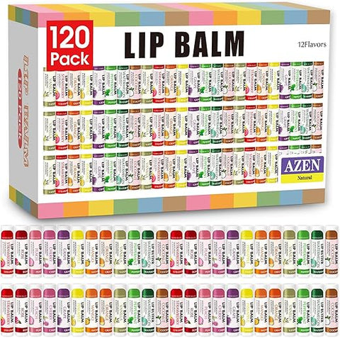 120 Pack Bálsamo Labial Natural, Cuidado Labial, Hidratante para Lábios Ressecados  AZEN - AZEN