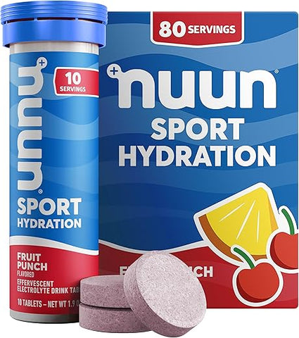 Sport: Tabletes de Bebida Esportiva Rica em Eletrólitos, Sabor Frutas Vermelhas, 8 Unidades (80 porções), Reposição de Eletrólitos Essenciais Perdidos através do Suor - Nuun