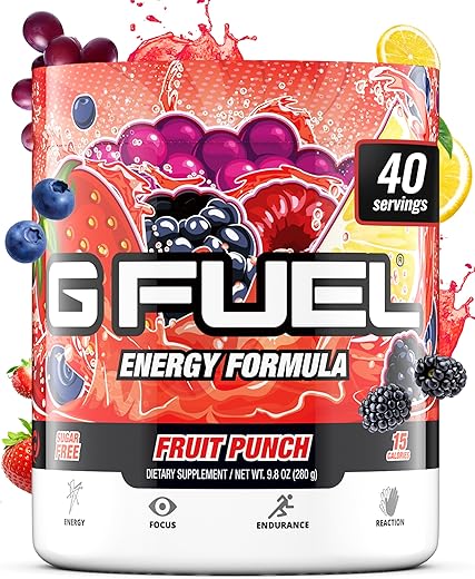 Fruit Punch Tub (40 Porções) Fórmula de Energia e Resistência Elite, 280g - G Fuel