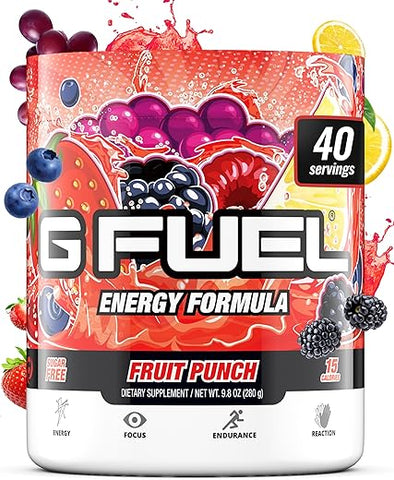 Fruit Punch Tub (40 Porções) Fórmula de Energia e Resistência Elite, 280g - G Fuel