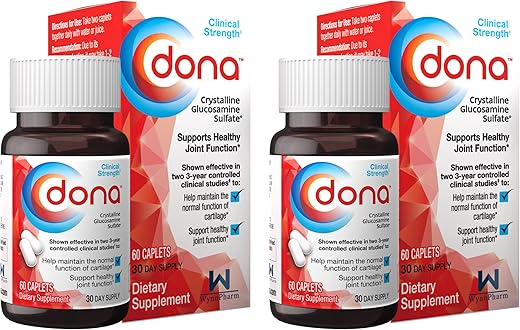 Glucosamina Sulfato Cristalina, 750 Mg, Cápsulas para Conforto das Articulações do Joelho - DONA