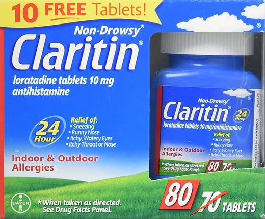 24 horas sem sonolência para alergias indoor outdoor – 80 comprimidos - Claritin