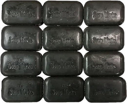 THE SOAP WORKS - Sabonete de Alcatrão de Carvão Soap Works – Pack com 12 unidades