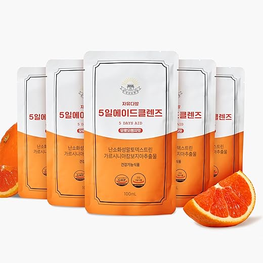 JAYU - FreedomCafe 5 Day Detox Cleanse Sabor Laranja Sanguínea – 5 Pacotes (500ml) – Suporta Digestão Saudável e Movimentos Intestinais Regulares, Detox para Gerenciamento de Peso e