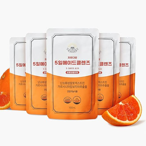 JAYU - FreedomCafe 5 Day Detox Cleanse Sabor Laranja Sanguínea – 5 Pacotes (500ml) – Suporta Digestão Saudável e Movimentos Intestinais Regulares, Detox para Gerenciamento de Peso e