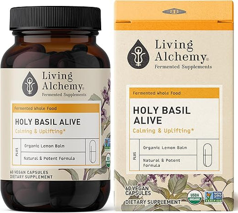 Fermentado de Manjericão Sagrado – 60g - Living Alchemy