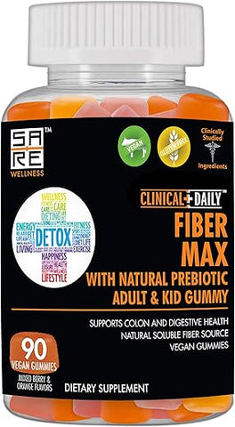 Clinical Daily - CLINICAL DAILY Fiber Max – Gomas Veganas de Alta Fibra para Adultos – Marca Líder em Gomas de Fibra