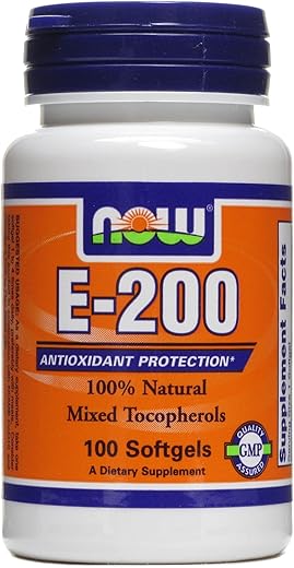 NOW Foods - Vitamina E-200 UI 100 Softgels (Pacote com 2) – Marca de Produto