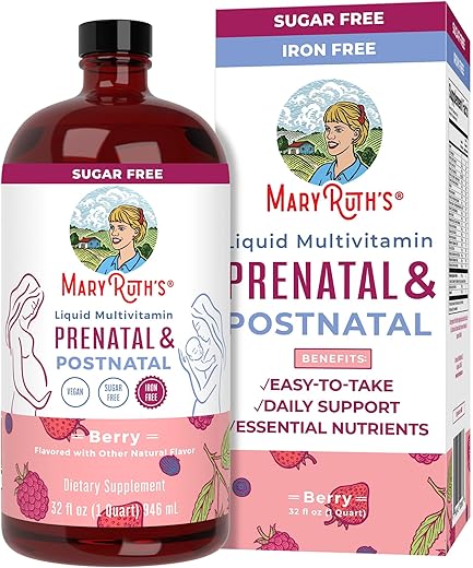 MaryRuth Organics - MaryRuth’s Postnatal: Suplemento Pós-Parto para Nutrição Materna – 60 Cápsulas Veganas  de Confiança