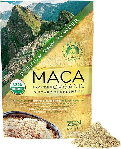 Maca em Pó Orgânica – Raiz Peruana Premium Superfood (Crua) – USDA – 100g - Zen Spirit