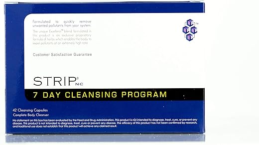 Strip NC 7 Day Detox – Mistura de Ervas de Limpeza para Eliminar Toxinas – (42 Cápsulas Rápidas) (1 Pacote) - Wellgenix