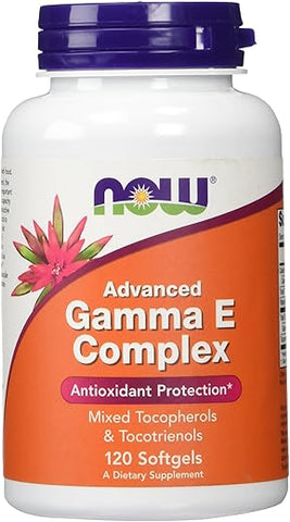 NOW Foods - Gamma E Complex 120 Softgels – Complexo de Vitamina E 120 Cápsulas – Marca Gamma E