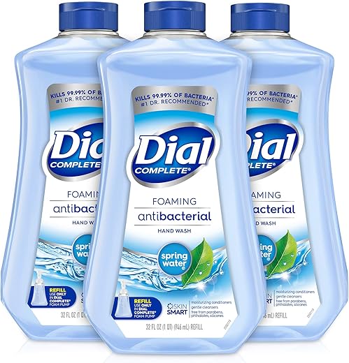 Dial - Recarga de Sabonete Líquido Antibacteriano Dial Complete, Espuma, 32 fl oz (Pack com 3)