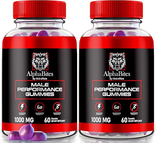 NutraRize - AlphaBites – Gomas Alpha Bites para Homens (2 Pacotes), Fórmula Diária de Saúde para Apoiar o Bem-Estar Geral, Avaliações Oficiais de Suplementos