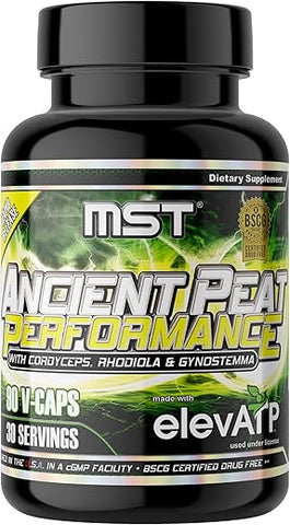 Ancient Peat Performance: Cordyceps, elevATP, Rhodiola, Gynostemma Pentaphyllum, Jiaogulan – 90 cápsulas VO2-caps BSCG Certificado pela Millennium Sport Technologies - MST