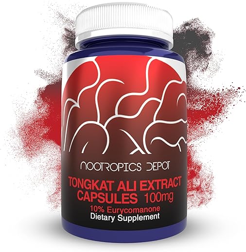 Cápsulas de Extrato de Tongkat Ali | 100mg | 60 Unidades | 10%% Eurycomanone por HPTLC | Extrato de Raiz de Eurycoma longifolia - Nootropics Depot