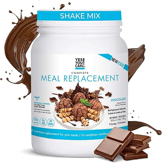Shake Substituto de Refeição Completo – 15 Porções, 20g de Proteína, 0g de Açúcares Adicionados, 21 Vitaminas e Minerais – Shake Nutritivo Tudo-em-Um (Chocolate) - Yes You Can!