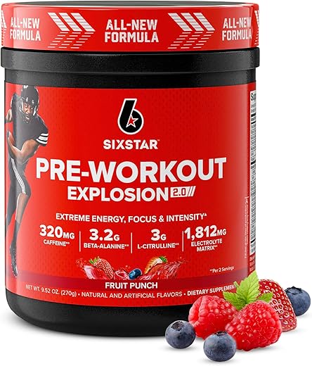 Pré-Treino em Pó para Homens – Potencialize seu Treino com Energia Extra - Six Star