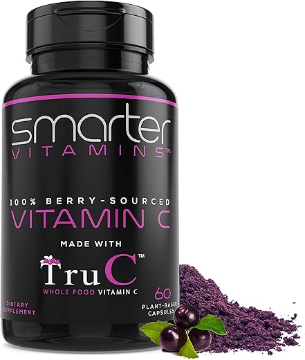 SmarterVitamins - Vitamina C Natural de Alimentos Integrais Inteligentes para Suporte Imunológico, Antioxidantes Premium, Bioflavonoides – Marca: Smarter
