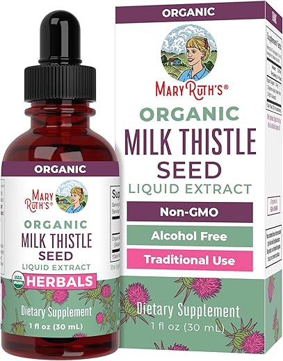 MaryRuth Organics - Mary Ruth’s Extrato Líquido de Semente de Cardo Mariano Orgânico, 30 ml