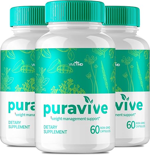 VIVE MD - Puravive: Cápsulas Premium de Gerenciamento de Peso, Método Avançado Puravive Exotic Rice com 60 Cápsulas Não-OGM, com Garcinia Cambogia e Pó de Manga