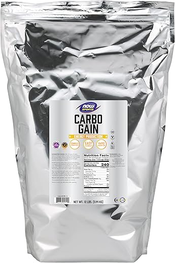Sports Nutrition, Carbo Gain Powder (Maltodextrina), Absorção Rápida, Produção de Energia, 12 Libras - NOW Foods
