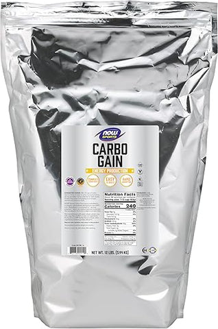 Sports Nutrition, Carbo Gain Powder (Maltodextrina), Absorção Rápida, Produção de Energia, 12 Libras - NOW Foods