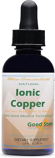 Suplemento Líquido Ultra Concentrado de Cobre Good State | Absorção Ótima de Cobre Nano-Iônico para Suporte à Saúde Essencial | 100 Porções de 2mg de Cobre Puro | 1.6…