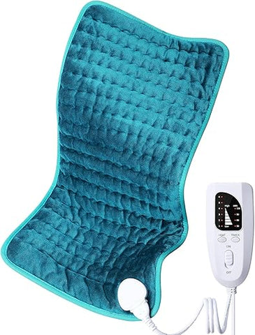 BESIGILA - Aquecedor Elétrico para Alívio de Dor nas Costas/Ombros/Pescoço/Joelhos/Pernas, 6 Configurações de Aquecimento Rápido, Desligamento Automático, Lavável à Máquina, Opções de Calor Úmido e Seco, Extra Grande 12″x24