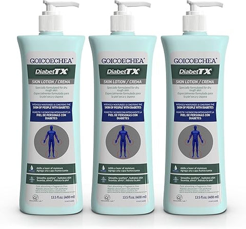 Diabet TX Hidratante para Pele Seca, Gel sem Fragrância, 400 ml (Pacote com 3 unidades) - Goicoechea