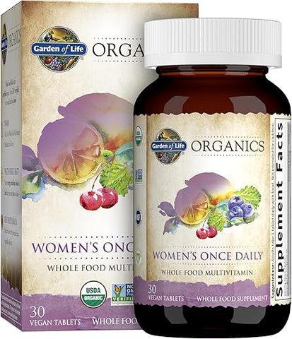 Multivitamínico Raw One para Homens 30 Cápsulas + Multivitamínico Once Daily para Mulheres 30 Comprimidos | Vitaminas Orgânicas - Garden of Life