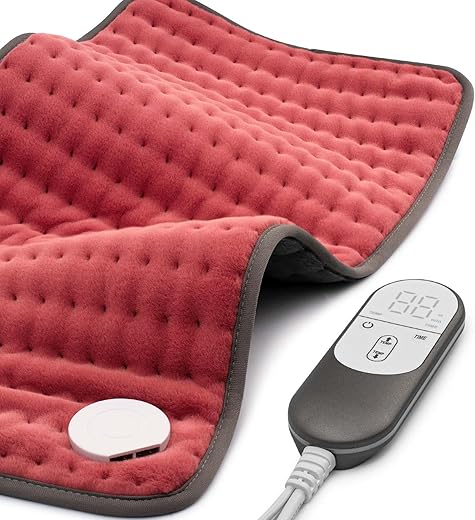VALGELUIK - Almofada térmica para Alívio de Dor nas Costas, Pescoço, Ombros, Cólicas e Pernas, Presentes de Natal Almofadas Térmicas para Mulheres, Homens, Mãe, Pai, Desligamento Automático, Lavável em Máquina, Opções de Calor Úmido e Seco, Extra