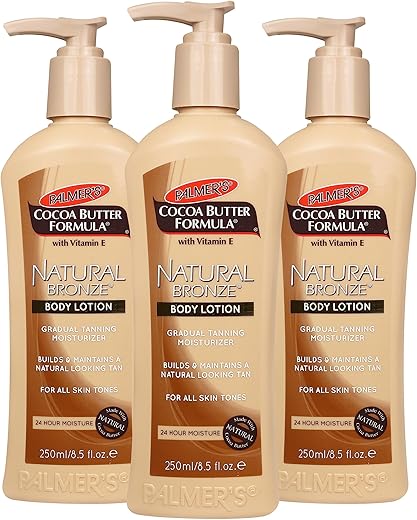 Palmer's - Loção Corporal Natural Bronze Palmer’s Cocoa Butter Formula, 250ml (Pacote com 3 unidades)