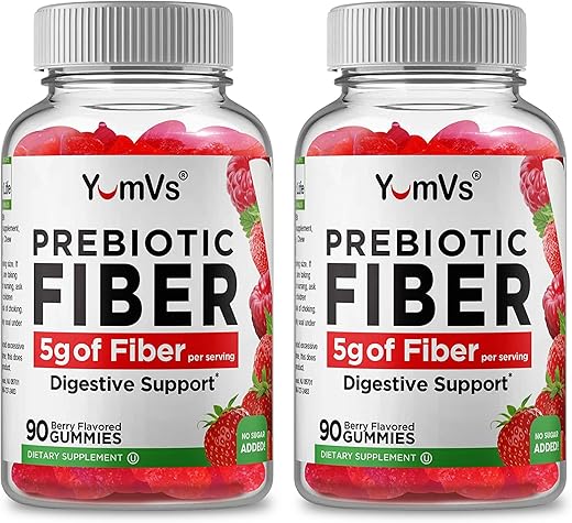 YUM-V'S - YUM-V’S – Gomas de Fibra Prebiótica para Adultos | 60 gummies