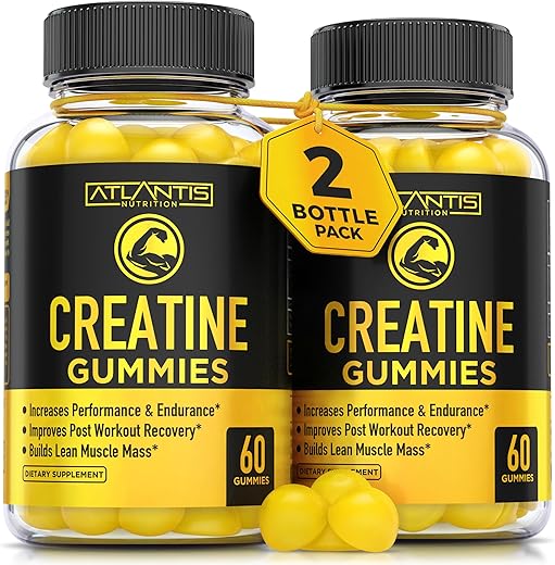 Atlantis Nutrition - Gomas de Creatina Monohidratada para Força – 100g – Marca de Produto