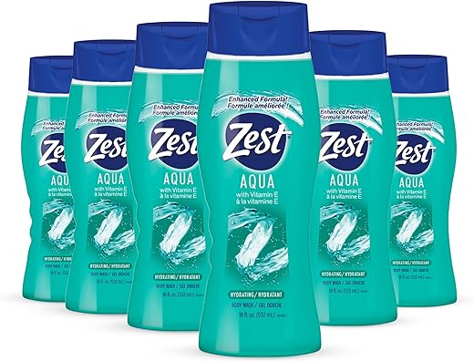 Aqua Sabonete Líquido Hidratante, 532 ml (Pack com 6) – Hidratação Intensa - Zest