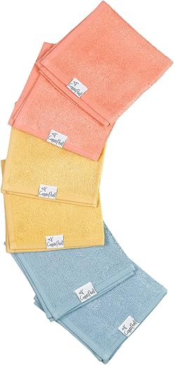 6 Toalhas de Banho para Bebê Ultra Macias Premium Grandes Piper 11″ x 11″ – Marca Copper Pearl - Copper Pearl