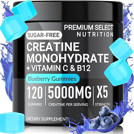 Premium Select Nutrition - Gomas de Creatina para Homens – Potencialize seus resultados – 60g