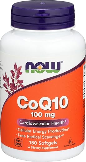 NOW Foods - Now Foods Coq10 100mg – 150 Soft Gels | Energia e Saúde | Comprimidos de Coenzima Q10