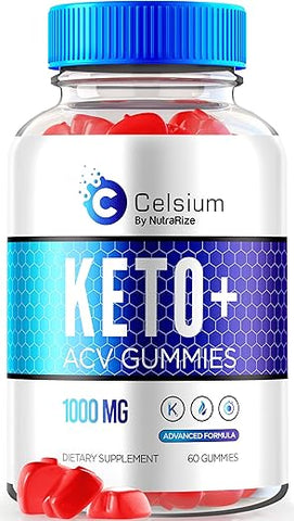 NutraRize - Celsium Keto ACV Gummies – Fórmula Avançada, Max Potência, 1000MG Vinagre de Maçã, Keto Plus – Oficial