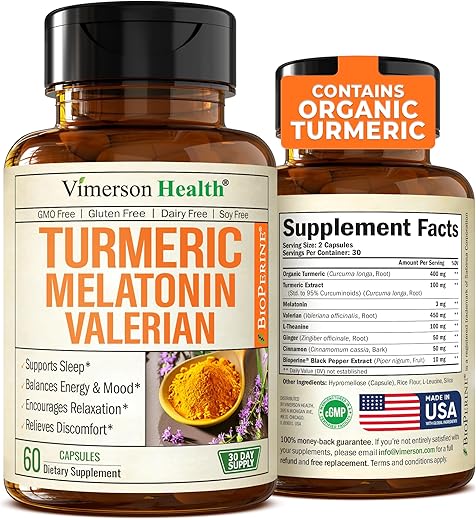 Vimerson Health - Turmeric Melatonin – Benefícios para o Sono e Saúde – Marca Líder