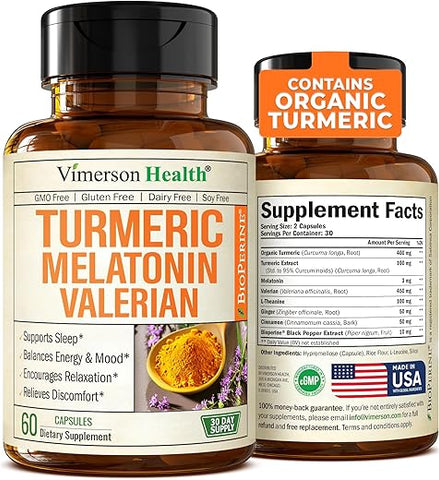 Vimerson Health - Turmeric Melatonin – Benefícios para o Sono e Saúde – Marca Líder