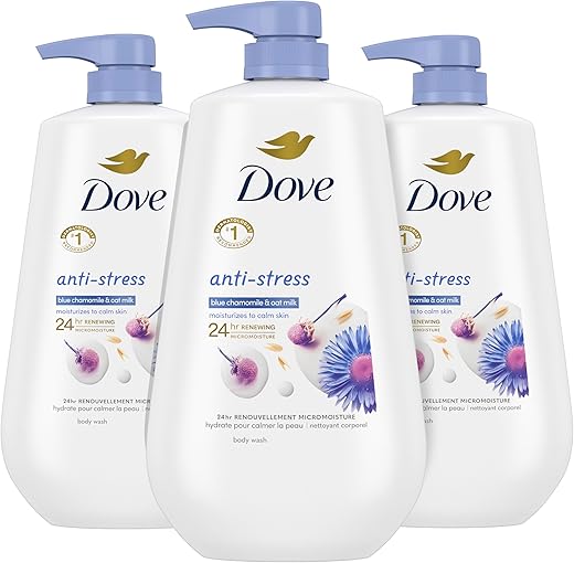 Body Wash Pump Anti-Stress Camomila Azul 400ml - Dove