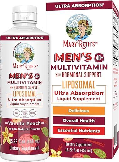 Multivitamínico Liposomal Masculino 40 | Suporte Hormonal | Absorção Ultra | Suporte Imunológico | Saúde Reprodutiva | Energético para Homens | Não OGM | Vegano - MaryRuth Organics