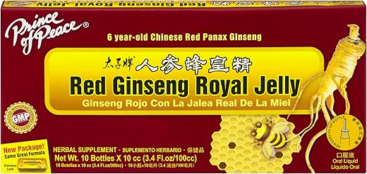 Prince Of Peace - Ginseng Vermelho Geléia Real, 10×10 cc (Multi-Pack) – Marca Real Ginseng
