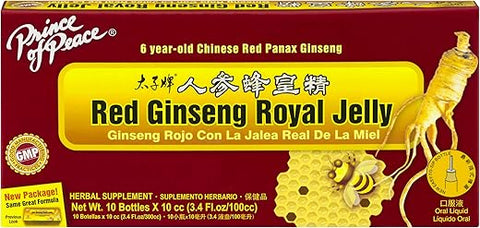 Prince Of Peace - Ginseng Vermelho Geléia Real, 10×10 cc (Multi-Pack) – Marca Real Ginseng