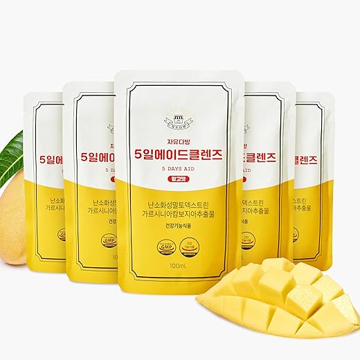 FreedomCafe 5 Day Detox Cleanse Sabor Manga – 5 Pacotes (500g) – Suporte para Digestão Saudável e Movimentos Intestinais Regulares, Detox para Gerenciamento de Peso - JAYU