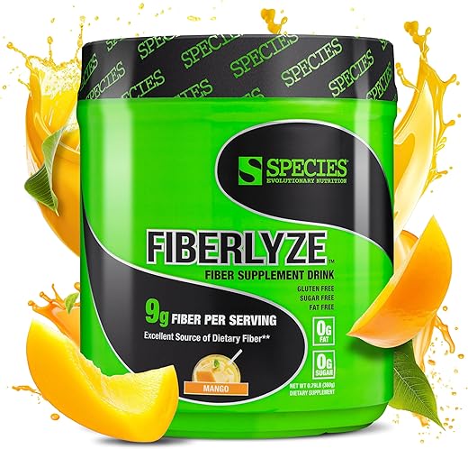 Fiberlyze – Suplemento de Fibra à Base de Psyllium, Solúvel em Água – 100g - Species Nutrition