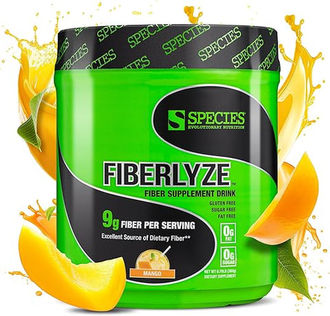Fiberlyze – Suplemento de Fibra à Base de Psyllium, Solúvel em Água – 100g - Species Nutrition